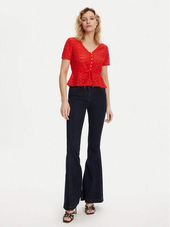 Morgan Morgan Bluse 231-DATE Rot Slim Fit