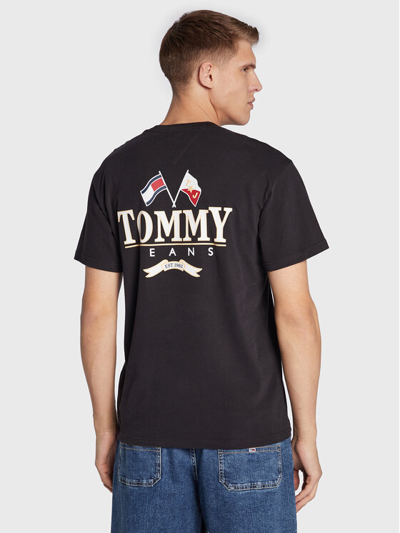 Tommy Jeans Tommy Jeans Majica Modern Prep Back Logo DM0DM14997 Črna Relaxed Fit