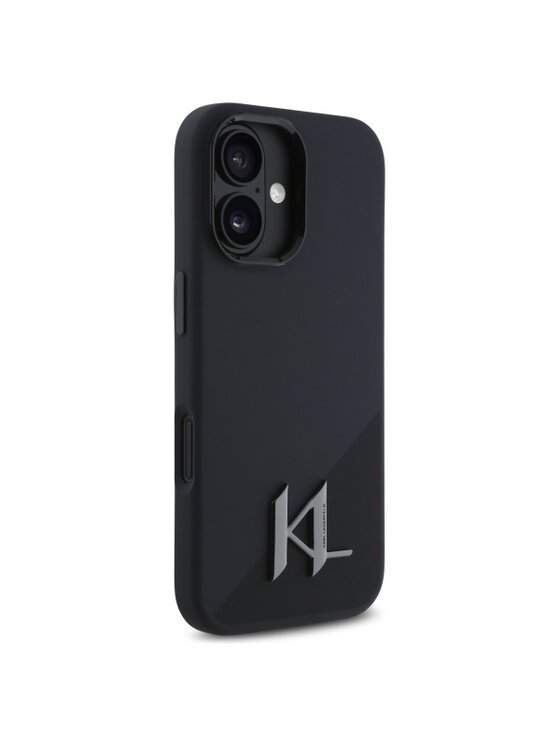 KARL LAGERFELD KARL LAGERFELD Etui na telefon Silicone Shadow Metal Initial Czarny