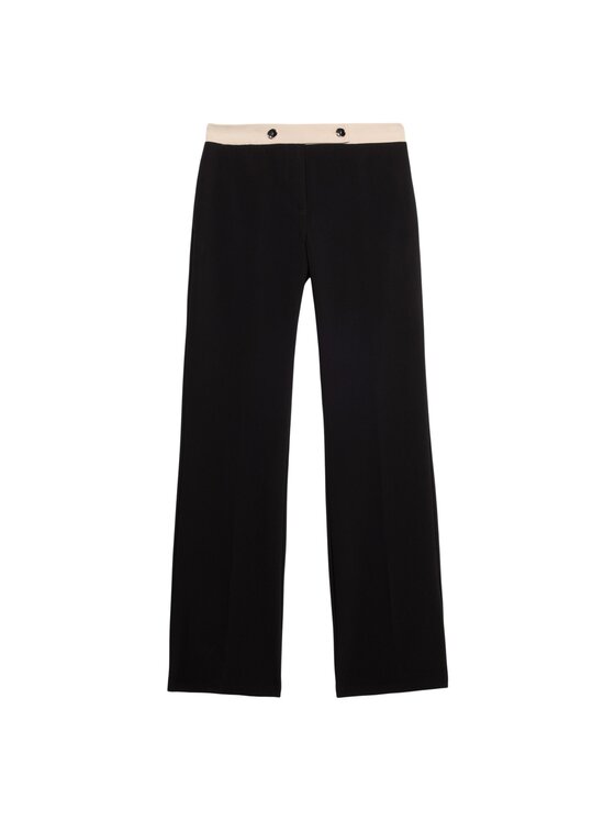 Oltre Oltre Pantaloni di tessuto P095R108748N0Z3 Nero Baggy Fit