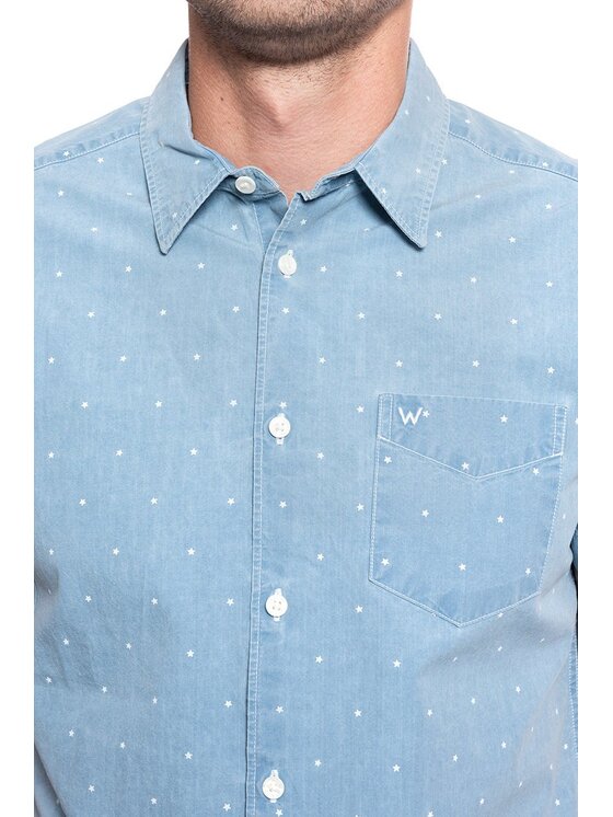 Wrangler Wrangler Camicia SS 1 PKT SHIRT Blu Regular Fit