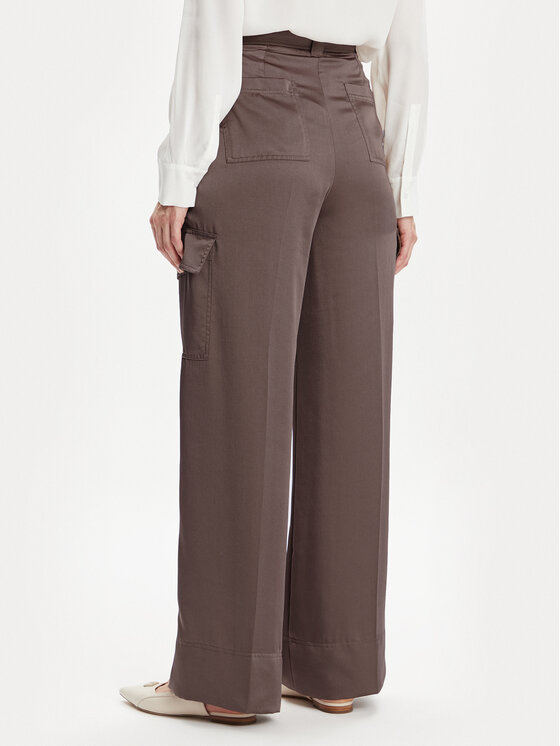 Marella Marella Spodnie materiałowe Khat 2413131131 Brązowy Relaxed Fit