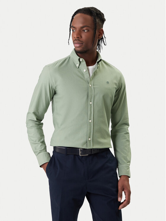 BOSS BOSS Camicia H-Roan 50555920 Verde Slim Fit