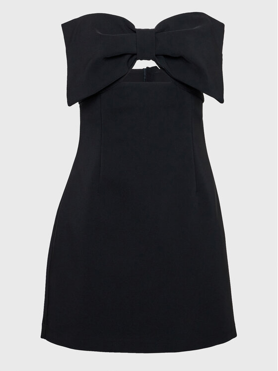 Kontatto Kontatto Φόρεμα κοκτέιλ NO1012 Μαύρο Slim Fit