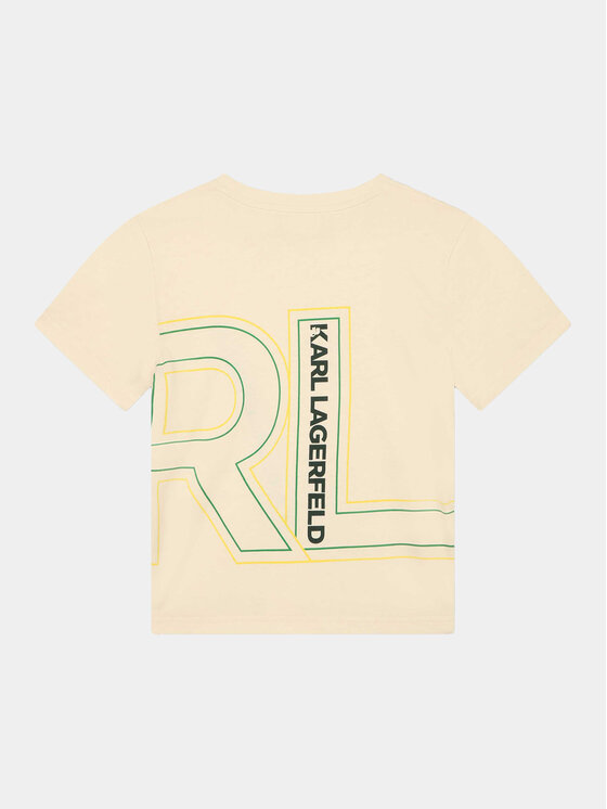 Karl Lagerfeld Kids Karl Lagerfeld Kids T-Shirt Z25412 S Biały Regular Fit