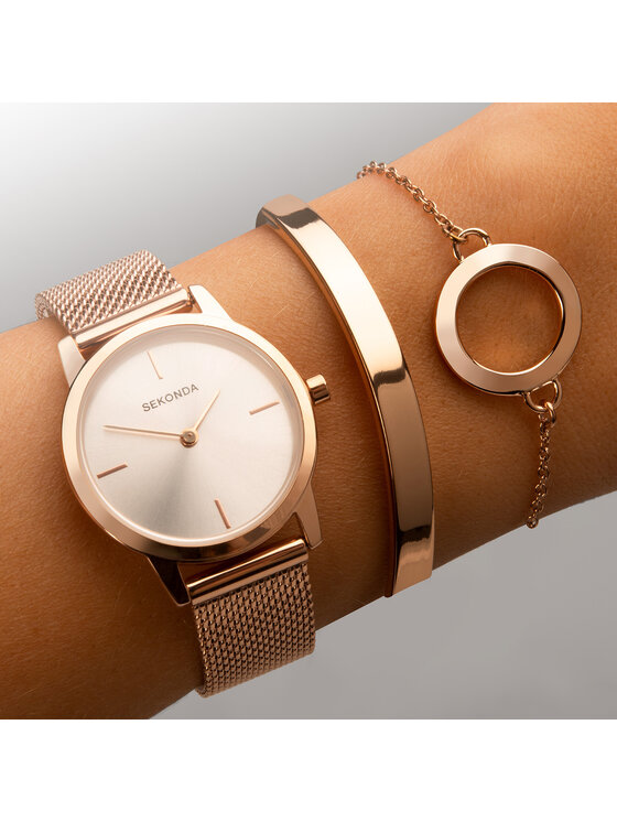 Sekonda Sekonda Zegarek 49007 Różowe złoto