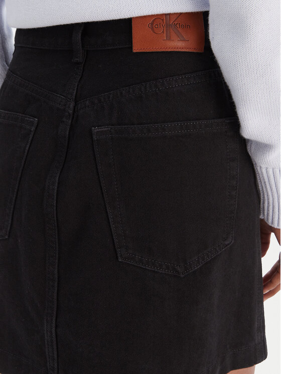 Calvin Klein Jeans Calvin Klein Jeans Spódnica jeansowa LV047D777G Czarny Regular Fit
