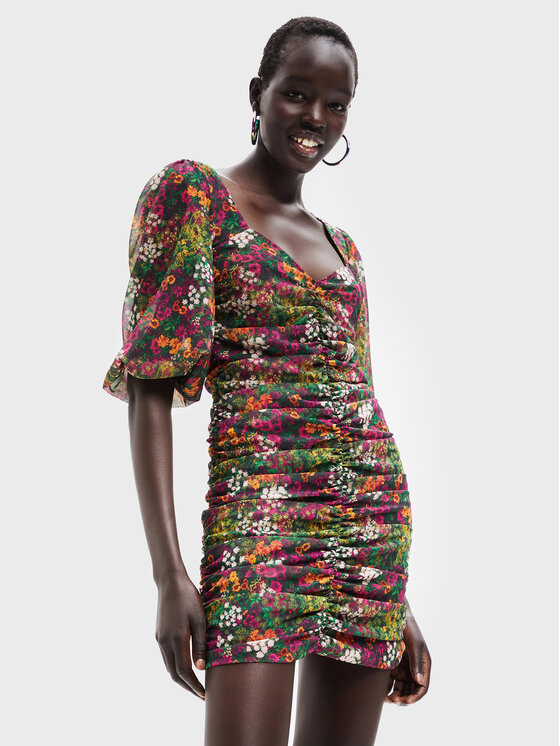 Desigual Desigual Každodenné šaty Lara 22WWVW47 Farebná Slim Fit