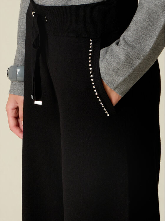 Oltre Oltre Spodnie materiałowe P612J002640N033 Czarny Baggy Fit