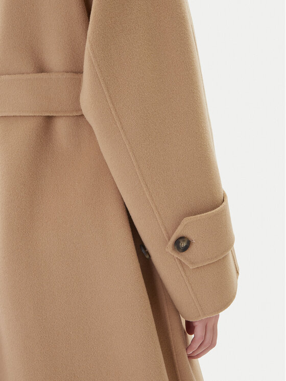 Weekend Max Mara Weekend Max Mara Płaszcz wełniany Cadine 2525016022 Beżowy Regular Fit