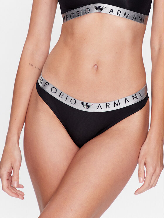 Emporio Armani Underwear Set 2 parov brazilskih spodnjih hlačk 163337 3R235 00020 Črna