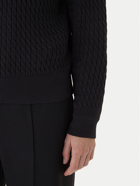 Tommy Hilfiger Tommy Hilfiger Sveter Fine WW0WW44993 Čierna Regular Fit