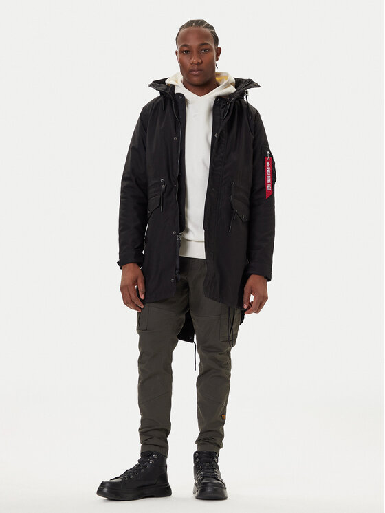 Alpha Industries Alpha Industries Parka Studio M-51 Fishtail 258112 Melns Regular Fit