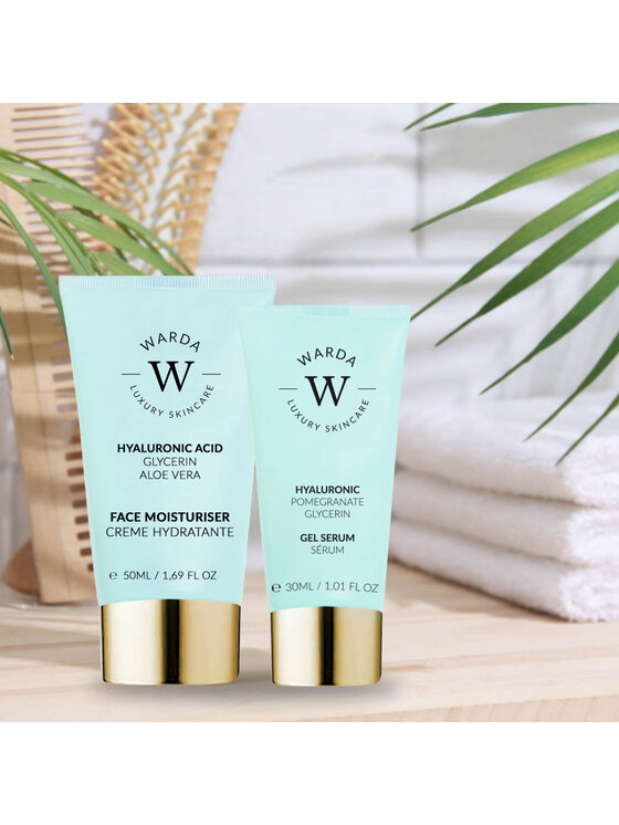 Warda Skincare Warda Skincare NAWILŻENIE SKÓRY NAWILŻAJĄCY KWAS HIALURONOWY 50ml +SERUM 30ml Serum