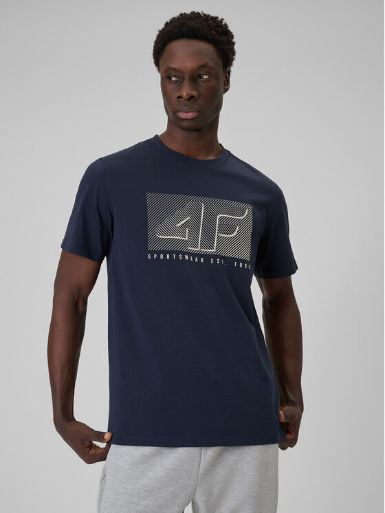 4F 4F T-Shirt COMMERCIAL 12 Granatowy Regular Fit
