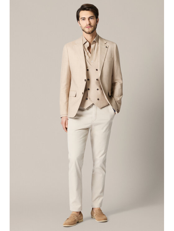Lancerto Lancerto Marynarka Chiavenna MA131126000011 Beżowy Slim Fit