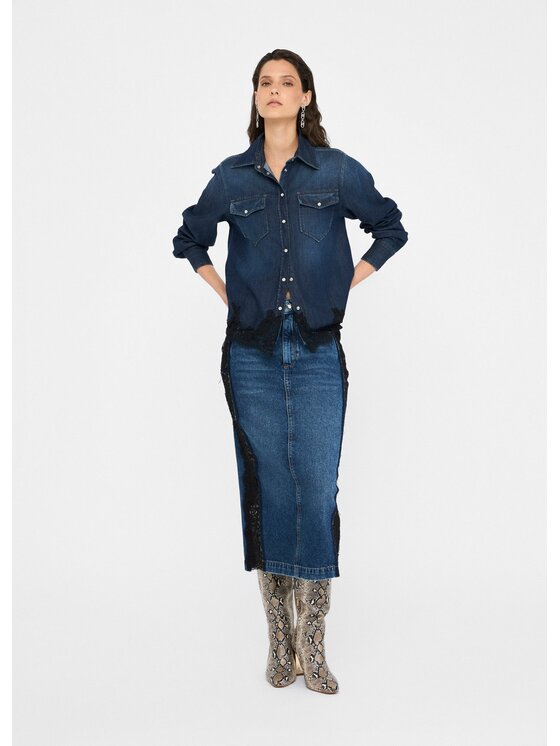 Liu Jo Liu Jo camicia di jeans UF5168D485178922 Celeste Regular Fit