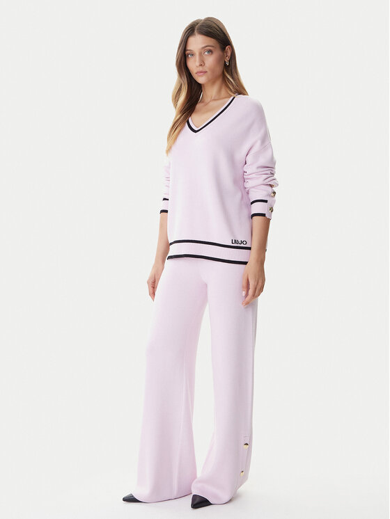 Liu Jo Sport Liu Jo Sport Trikotāžas bikses TF5252 MS59L Rozā Relaxed Fit