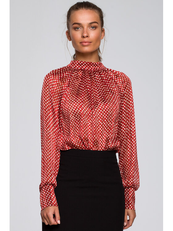 Stylove Stylove Blúzka S235 Červená Regular Fit