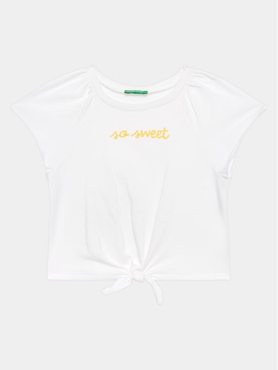 United Colors Of Benetton Tricou 3096G108Y Alb Regular Fit