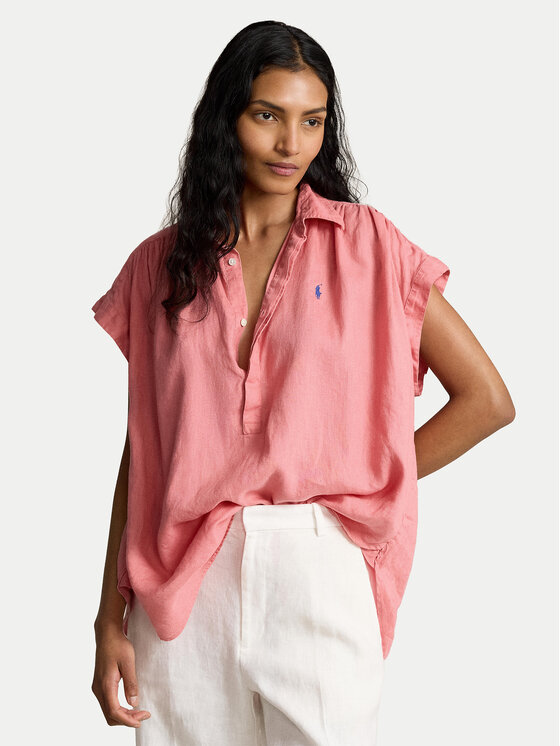 Polo Ralph Lauren Camicia 211935131002 Rosa Relaxed Fit Modivo