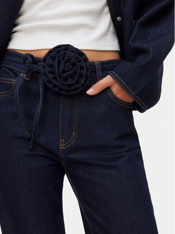 Vero Moda Vero Moda Farmer Vmallison Mr Straight Rosebelt Jns Si346 10339315 Sötétkék Regular Fit