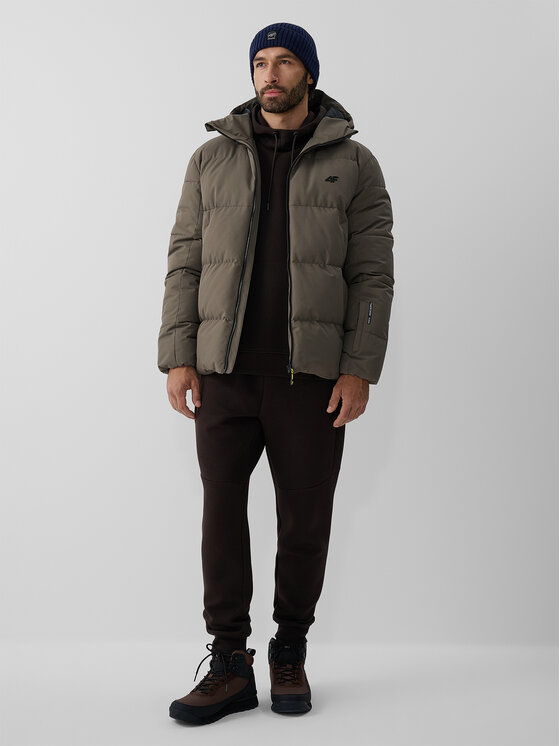 4F 4F Kurtka zimowa URBAN COMMUTER Khaki Regular Fit