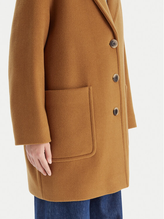MAX&Co. MAX&Co. Płaszcz wełniany 2526016023200 Brązowy Regular Fit