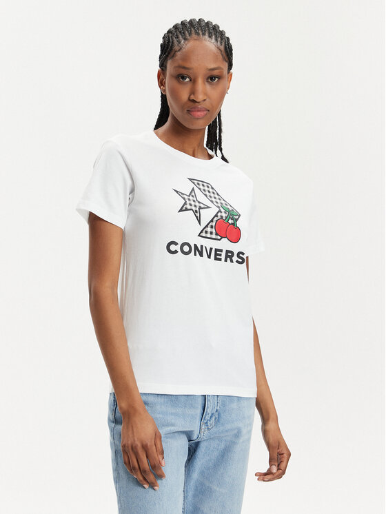 Tee shirt converse blanc on sale