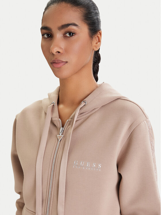 Guess Guess Mikina W6RQ12 KBYE2 Béžová Regular Fit