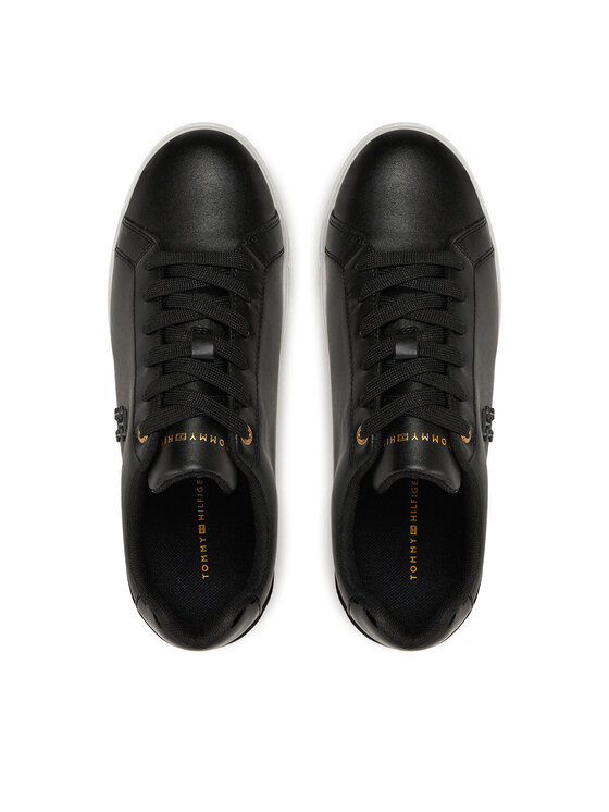 Tommy Hilfiger Tommy Hilfiger Laisvalaikio batai Th Platform Court Sneaker FW0FW08614 Juoda