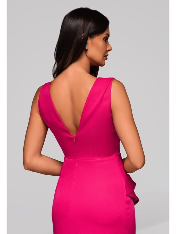 Ombre Ombre Sukienka wieczorowa LA-OM-DLR212 Różowy Regular Fit