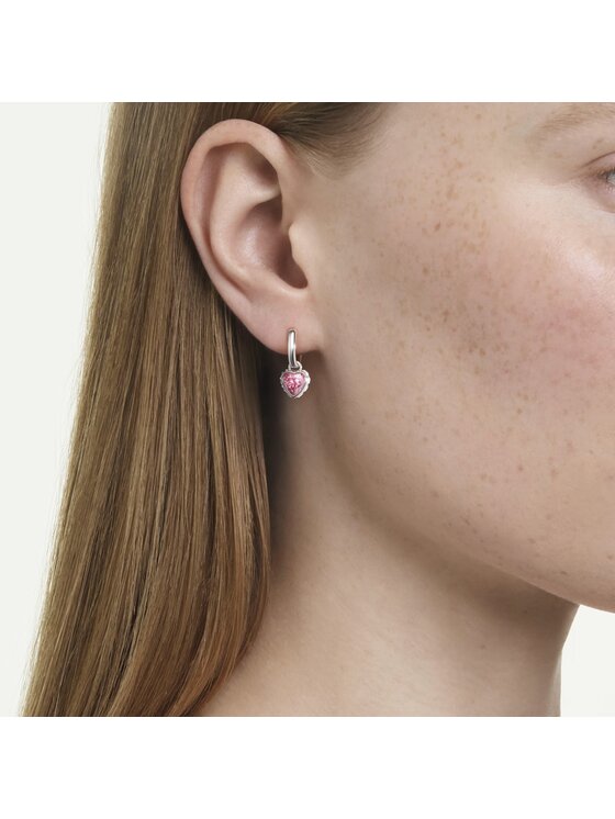 Swarovski Swarovski Kolczyki Chroma serca 5757814 Srebrny