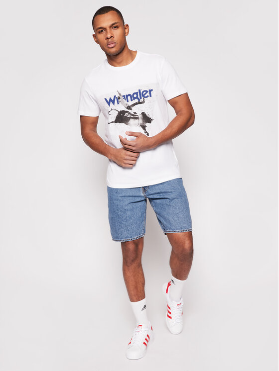 Wrangler Wrangler T-shirt Photo W W7G7D3989 112131834 Bianco Regular Fit