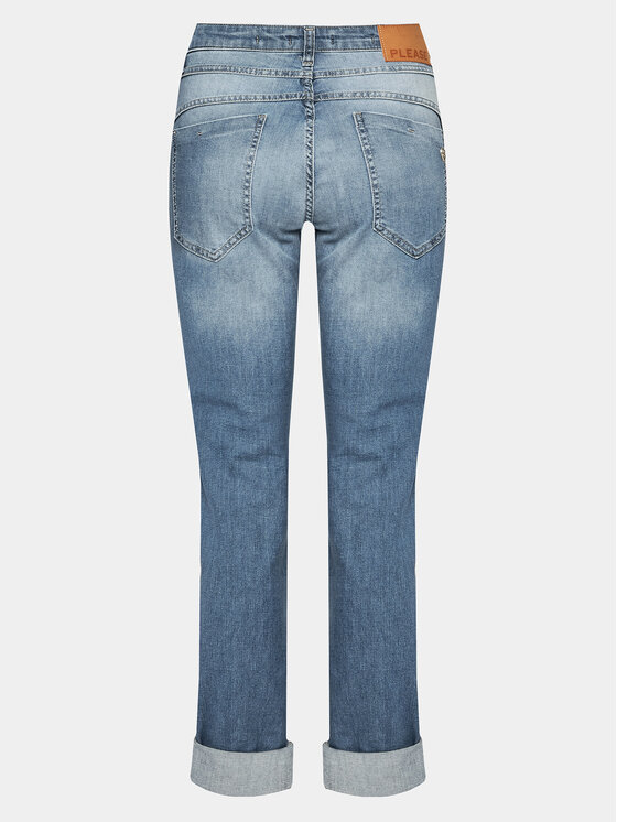 Please Please Traperice P0VVBQ2W6E Plava Cropped Fit