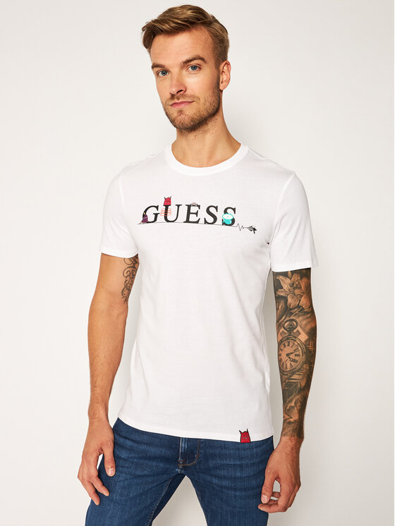 Guess Guess Футболка Monster M0YI48 I3Z00 Білий Slim Fit
