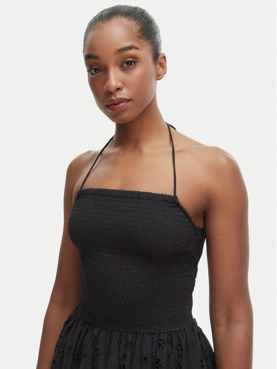 Iconique Iconique Rochie de vară Sirya IC26-007 Negru Regular Fit