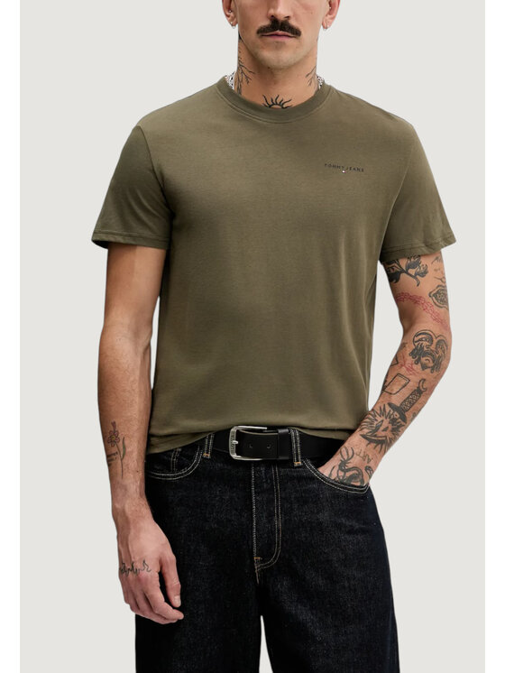 Tommy Jeans Tommy Jeans T-shirt TJM SLIM LINEAR CHES Verde Slim Fit