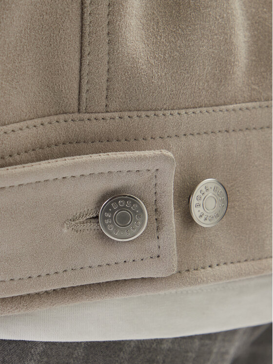 BOSS BOSS Шкіряна куртка Johot 50552130 Сірий Regular Fit