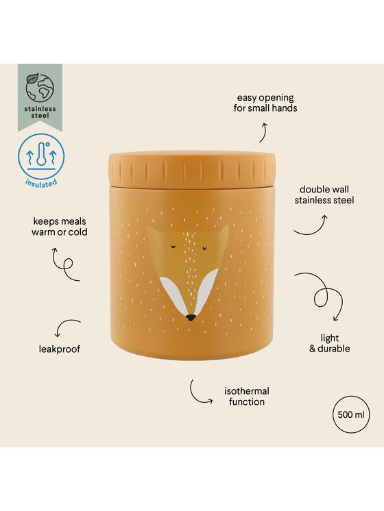 Trixie Baby Trixie Baby Termos obiadowy Termiczny pojemnik na jedzenie 500 ml - Lis Pomarańczowy