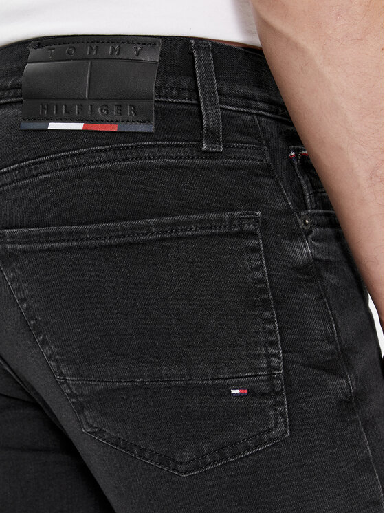 Tommy Hilfiger Tommy Hilfiger Jeansy Bleecker MW0MW33350 Černá Slim Fit