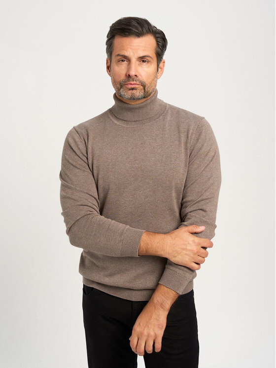Willsoor Willsoor Sweter 71418 Brązowy Regular Fit