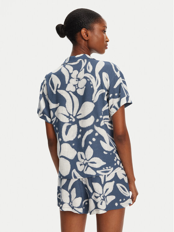 Banana Moon Banana Moon Košeľa Taylor Floreal MHX74 Modrá Loose Fit