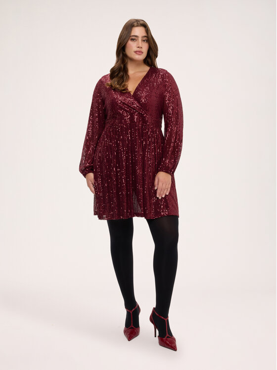 Fiorella Rubino Fiorella Rubino Sukienka codzienna 7018L001316N036 Bordowy Regular Fit