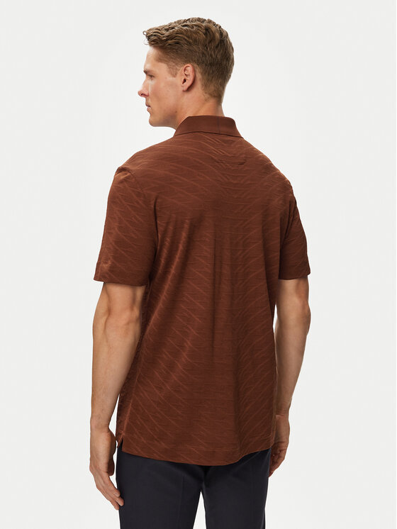 BOSS BOSS Polokošeľa C-Prout 180_AM 50565174 Hnedá Regular Fit