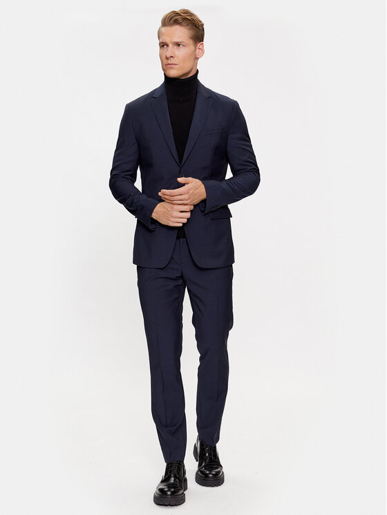 Calvin Klein Calvin Klein Sako K10K111721 Tmavomodrá Slim Fit
