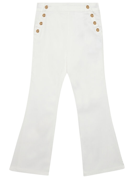 Guess Guess Bavlnené nohavice J6RB09 WF7H0 Biela Bootcut Fit