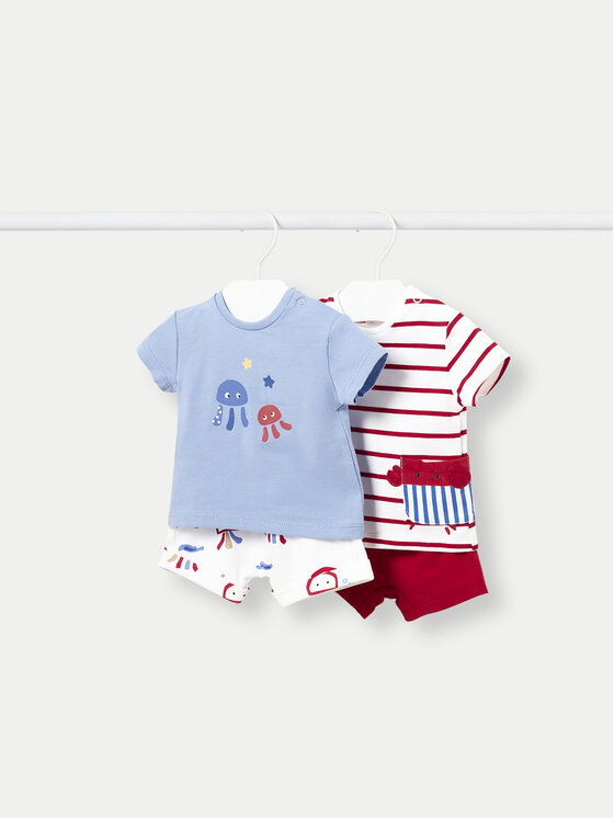 Mayoral Mayoral 2er-Set T-Shirts und Shorts 1628 Bunt Regular Fit