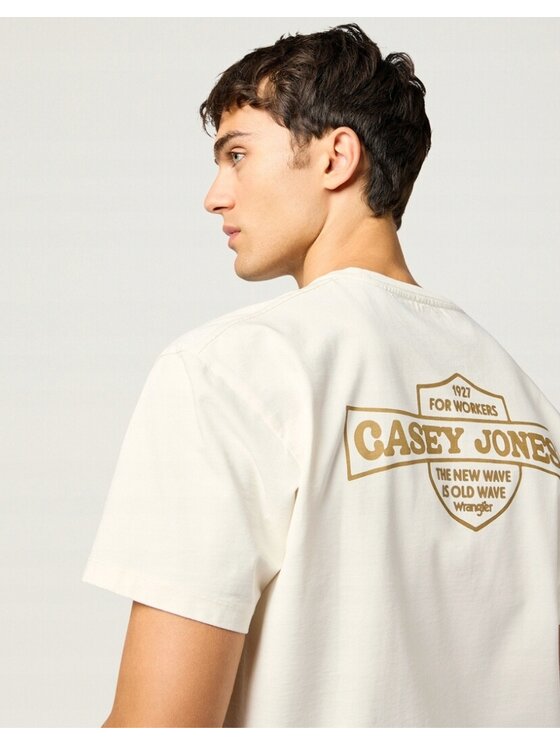 Wrangler Wrangler T-Shirt Casey Jones Graphic Tee Biały Relaxed Fit