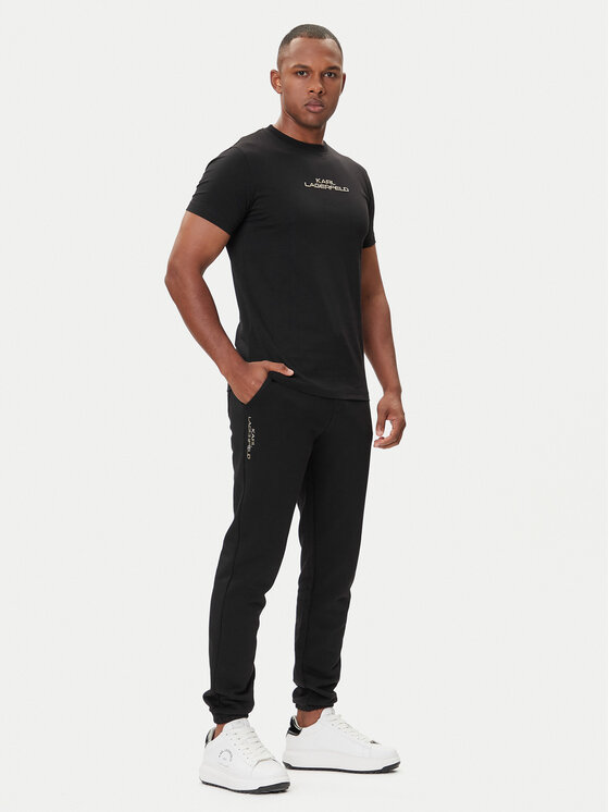 KARL LAGERFELD KARL LAGERFELD Donji dio trenerke 705062 554942 Crna Regular Fit
